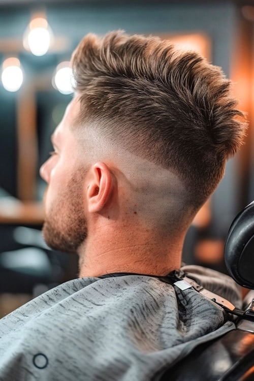 Layered Fade Faux Hawk