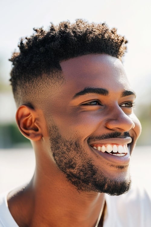 Side Fade Curly Top