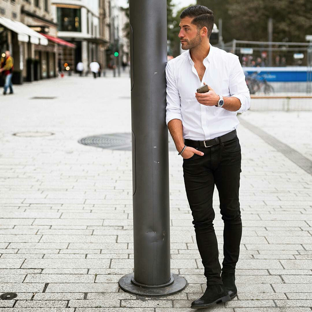 black and white outfit ideas for men