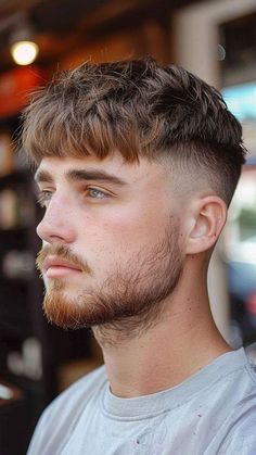 Mid Fade with a Messy French Crop
