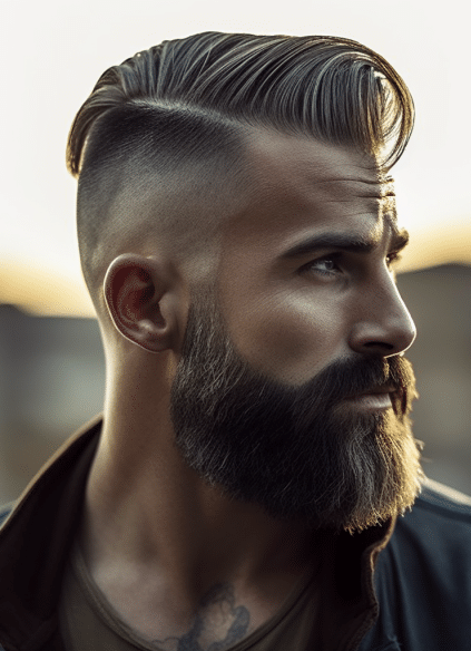 Long Hair Fade Haircut For Men